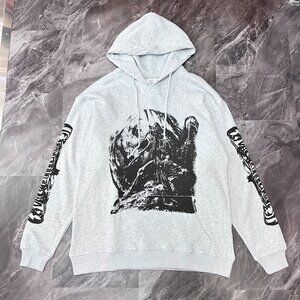 Vetements Light Grey Printed Hoodie